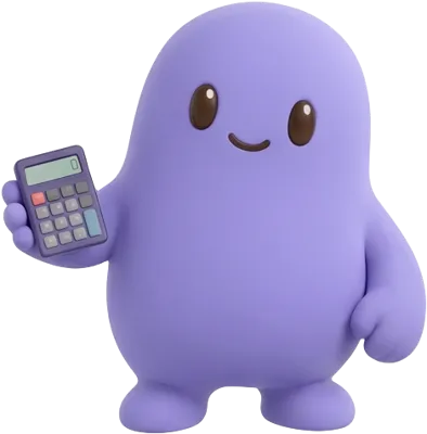 Purple mascot for accountants