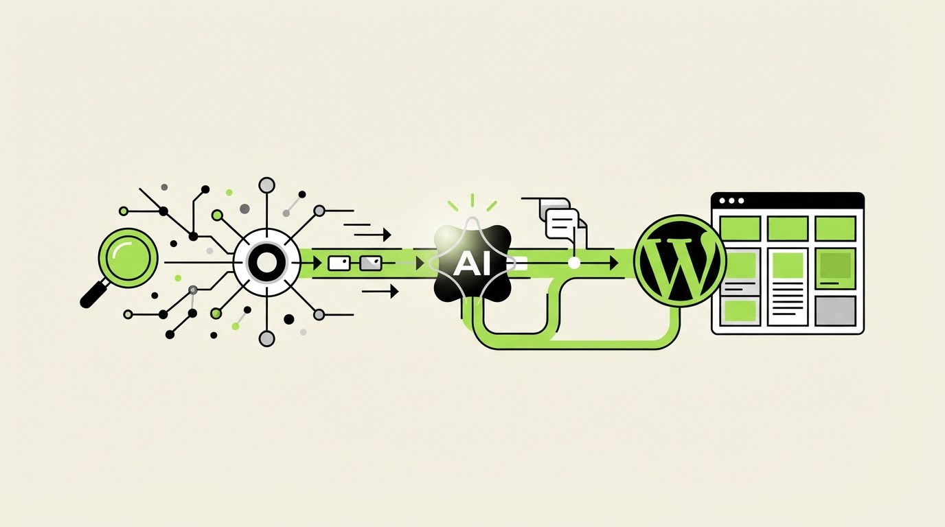 How Obbio.ai automates the workflow from research to WordPress