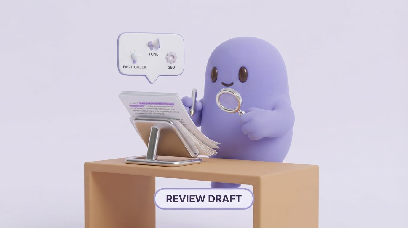 How to review AI writer drafts before publishing