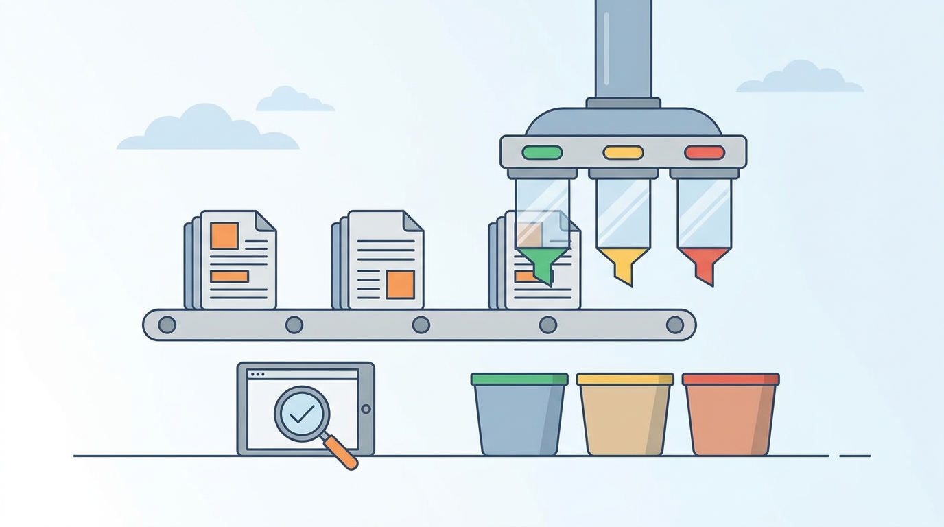 Review automated SEO drafts by risk