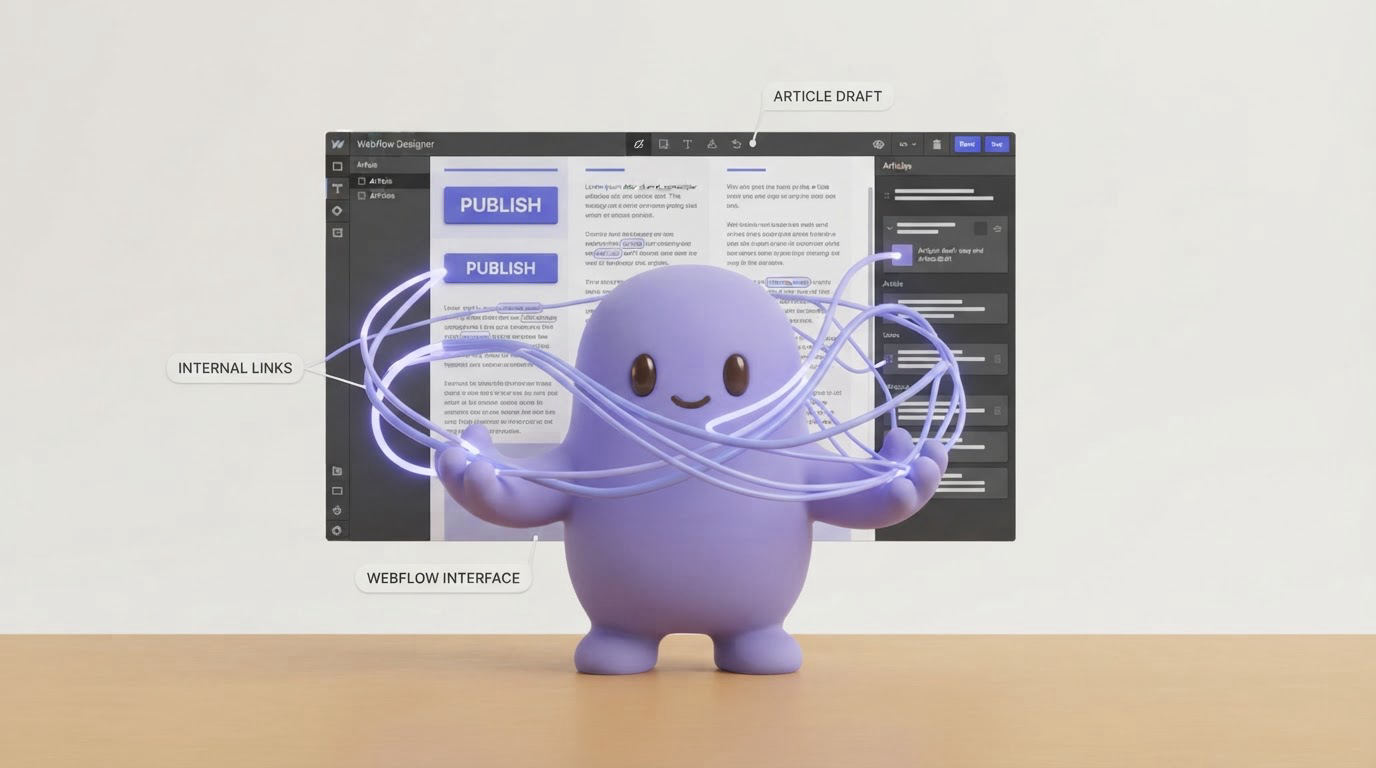 Strengthen internal links in Webflow articles before publishing